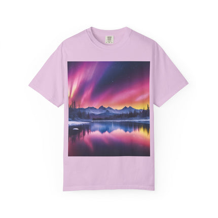 Aurora Lake T-Shirt — Northern Lights Landscape Tee