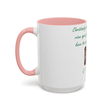 Chesterton Quote Mug – Resurrection Design – Accent Ceramic – 15oz