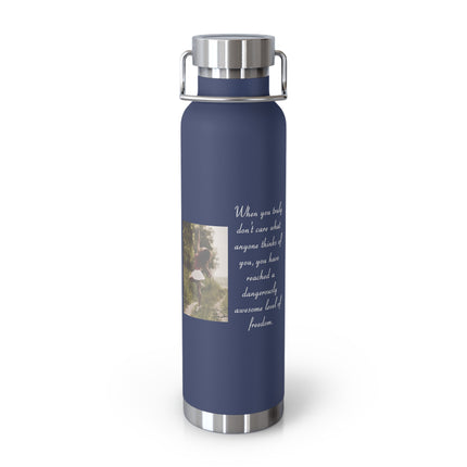 22oz Insulated Bottle with Inspirational Quote – Copper Vacuum Flask