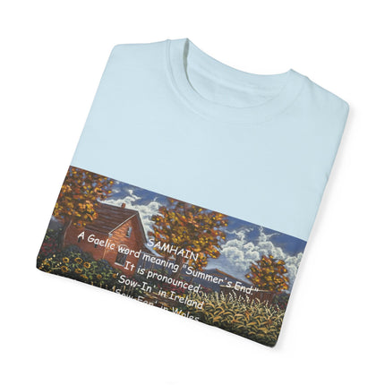 Samhain Tee – Unisex Garment-Dyed Shirt with Pumpkin Spice Wit