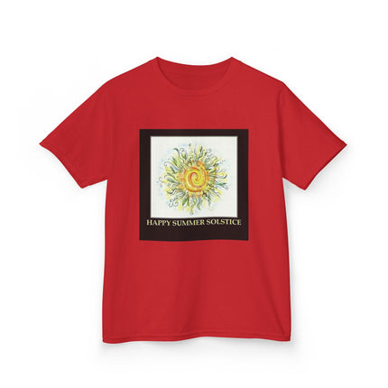 Kids Summer Solstice Tee - Happy Sun Design for Celebrations