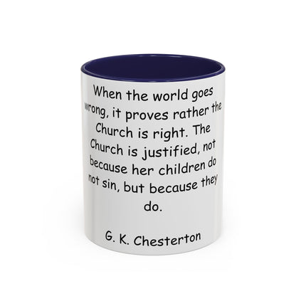 Inspirational Quote Coffee Mug - Chesterton Wisdom - 11oz Gift