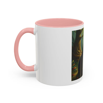 Fairy and Black Cat Forest Coffee Mug – Fantasy Woodland Tea Cup