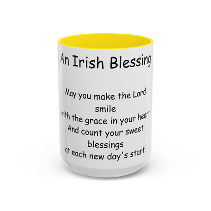 Irish Blessing Accent Mug | 15oz Ceramic Gift for Friends & Family