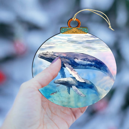 Humpback Harmony Wooden Ornaments by G.Debrekht - Wildlife Holiday Decor - 870012-4