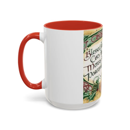 Celtic Holiday Blessings Mug – 15oz Accent for Cozy Gatherings