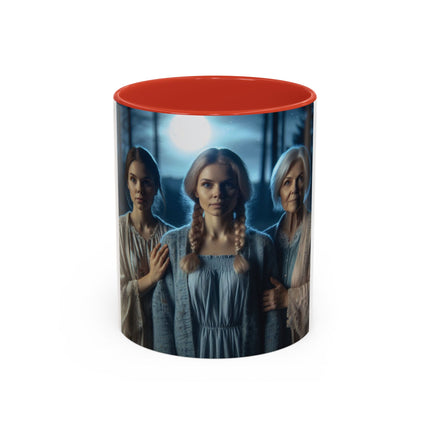 Triple Goddess Accent Mug – 11oz Ceramic Cup for Mystical Women