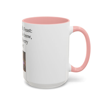 Lughnasadh Feast Mug — "The bread, the brew, and the bilberry mousse!" Accent Coffee Cup