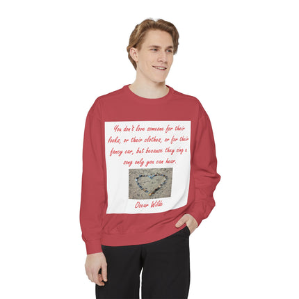 Heartfelt Quote Unisex Sweatshirt - Oscar Wilde Inspiration, Cozy Gift for Loved Ones