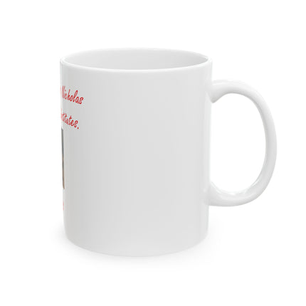 Saint Nicholas Ceramic Mug — “The Real Saint Nicholas Accepts No Substitutes” (11oz & 15oz)
