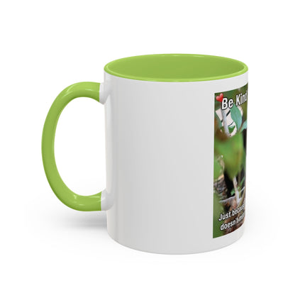 Be Kind to Feral Cats Accent Coffee Mug — Animal Rescue Cat Lover Gift (11/15oz)