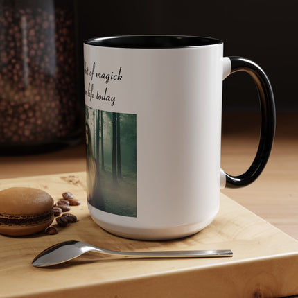 Magick Forest Accent Coffee Mug — "May a little bit of magick float into your life today"