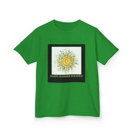 Kids Summer Solstice Tee - Happy Sun Design for Celebrations