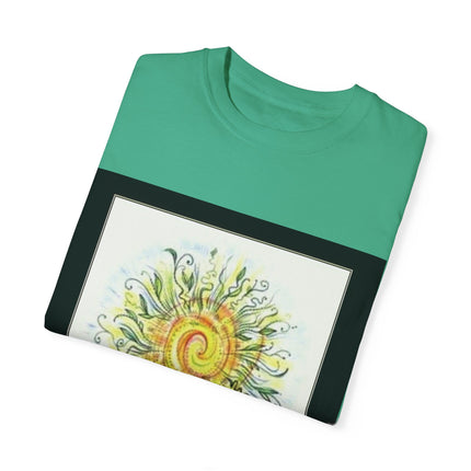 Summer Solstice Tee – Unisex Garment-Dyed Shirt with Sun Design