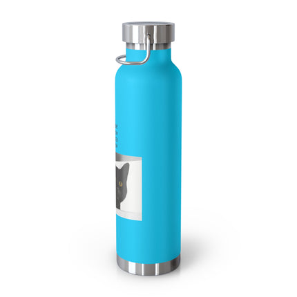 Mindful Meow 22oz Insulated Bottle — "In the Here, In the Now, No worries, Only Meow"