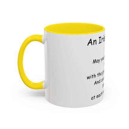 Irish Blessing Accent Mug | 11oz Ceramic Cup for Daily Motivation