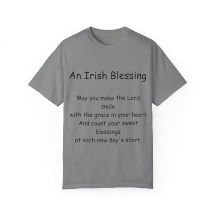 Irish Blessing Tee | Graceful Quote on Soft Garment-Dyed Cotton