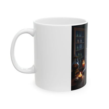 Whimsical Cat Lovers Mug – Enchanted Night Design – 11oz Ceramic