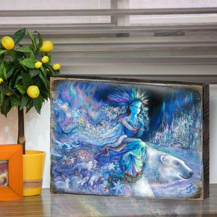 Polar Princess Fantasy Wooden Wall Art by Josephine Wall - Fantasy Decor - 852126-JW-4