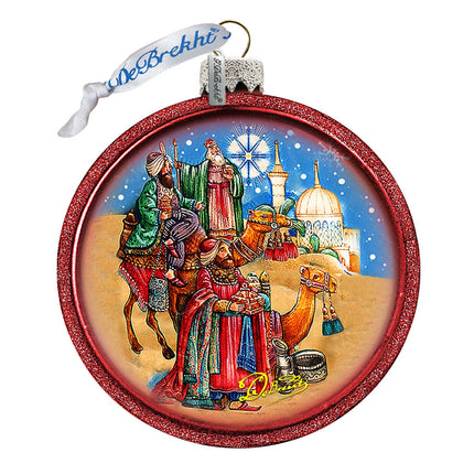 Three Kings Glass Ornament by G. DeBrekht - Nativity Holiday Decor - 73551C-3