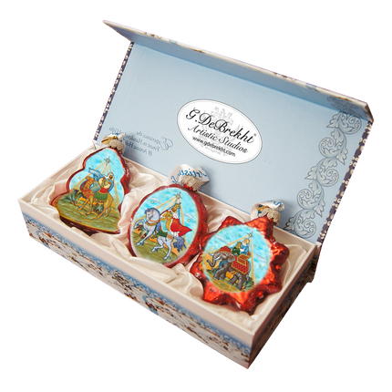 Three Kings Mercury Glass Ornaments Set of 3 by G. DeBrekht - Nativity Holiday Decor - 770102S3-4