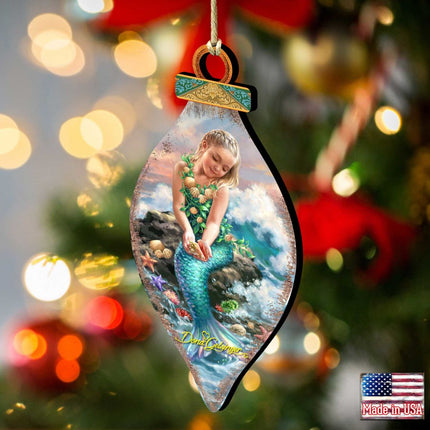 Princess of The Sea Cone Wooden Ornaments by Gelsinger - Coastal Holiday Decor - 8041112-1611-2