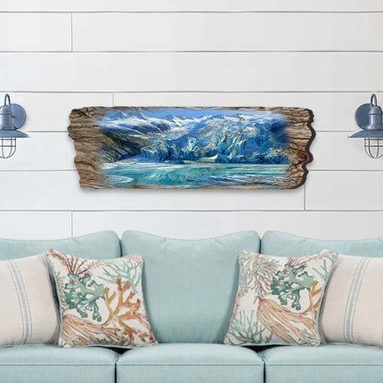 Majestic Glacier Wooden Wall Art by G. DeBrekht Coastal Decor - 8491105W-3