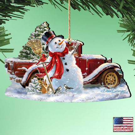 Frosty Forest Friends Wooden Ornaments by Gelsinger - Christmas Santa Snowman Decor - 8161024-1624-1