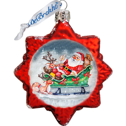 Santa Mercury Glass Ornaments Set of 3 by G. DeBrekht - Christmas Santa Snowman Decor - 770133S3-1