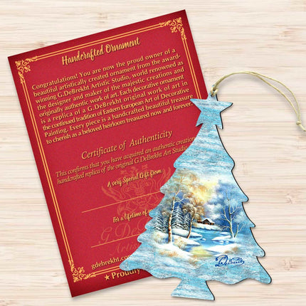 Winter Tree Wooden Ornaments by G. DeBrekht - Christmas Decor - 8198812-3