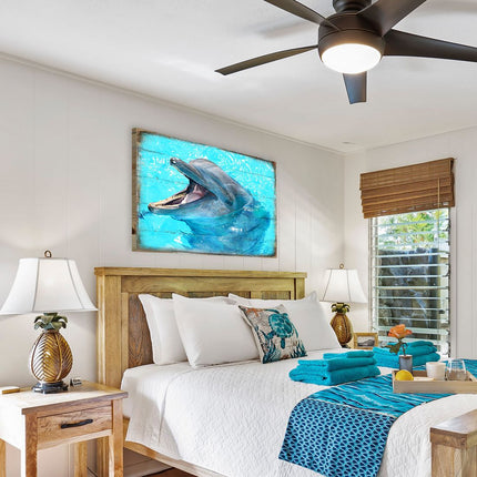 Sowers Dolphin Wood Wooden Coastal Wall Art by Nature Wonders - Coastal Sea-Life Decor - 95267B-4