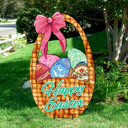 Easter Basket Outdoor Scene  by G. DeBrekht - Easter Spring Decor - 8185309F-3