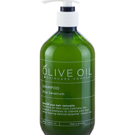 Hair Shampoo, Castile Style, Rose Geranium 500ml-1