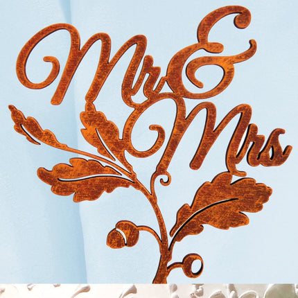 Fall Wedding Cake Topper - Mr. & Mrs. Cake Topper, Wedding Cake Topper, Wedding decor, Fall Wedding, Autumn Wedding Cake 94245F-0