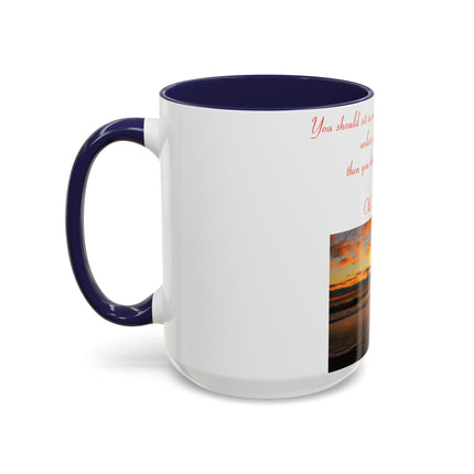 Zen Quote Accent Mug – 15oz Ceramic Cup for Mindful Mornings