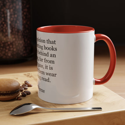 Jules Verne Quote Coffee Mug — Literary Quote Accent Mug (11/15oz)