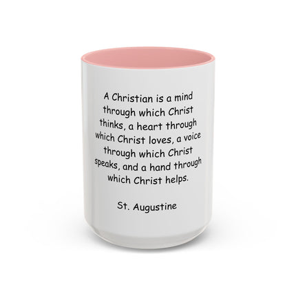 St. Augustine Quote Christian Coffee Mug — Inspirational Faith Message 11/15oz