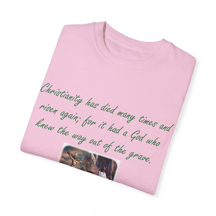 Chesterton Quote T-Shirt – Resurrection Design – Unisex Tee