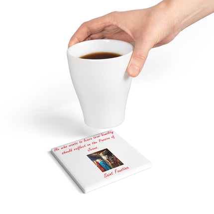 Inspirational Ceramic Coaster - Humility