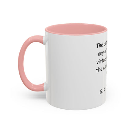 Coffee Mug with G.K. Chesterton Quote – Literary Quote Accent Mug (11/15 oz)