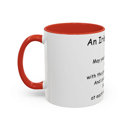 Irish Blessing Accent Mug | 11oz Ceramic Cup for Daily Motivation
