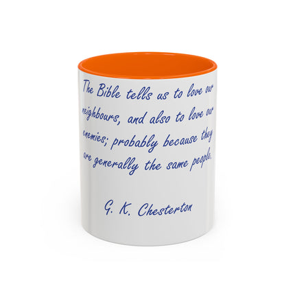 Chesterton Quote Mug – 11oz Accent Cup for Literary Peacemakers