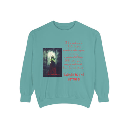 Blessed Be the Witches Sweatshirt – Unisex Garment-Dyed Style