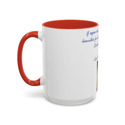 Saint Kolbe Accent Mug – 15oz Ceramic Cup for Marian Devotion