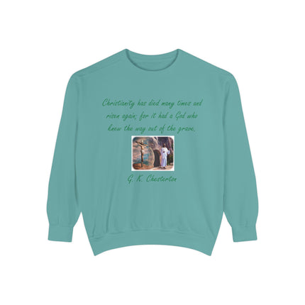 Chesterton Quote Sweatshirt – Resurrection Design – Unisex