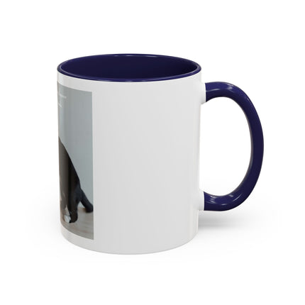 Cat Hug Coffee Mug – "Marriage is an Endless Sleepover" Accent Mug