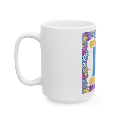 Hanukkah Star of David Ceramic Mug — Festive Judaica Coffee Cup (11oz & 15oz)