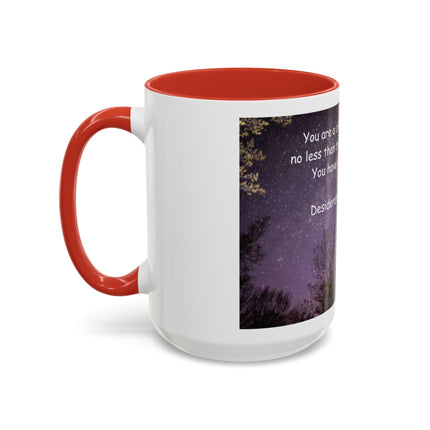 Inspirational Starry Night Coffee Mug — "You are a child of the universe" Quote