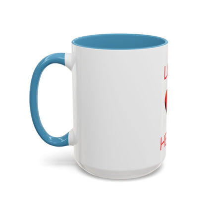 Love Heals Accent Coffee Mug — 11/15oz Heart Healing Gift