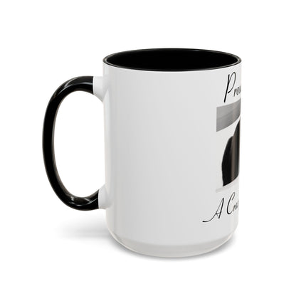 Proud Cat Person Accent Mug – 15oz Ceramic Gift for Cat Lovers